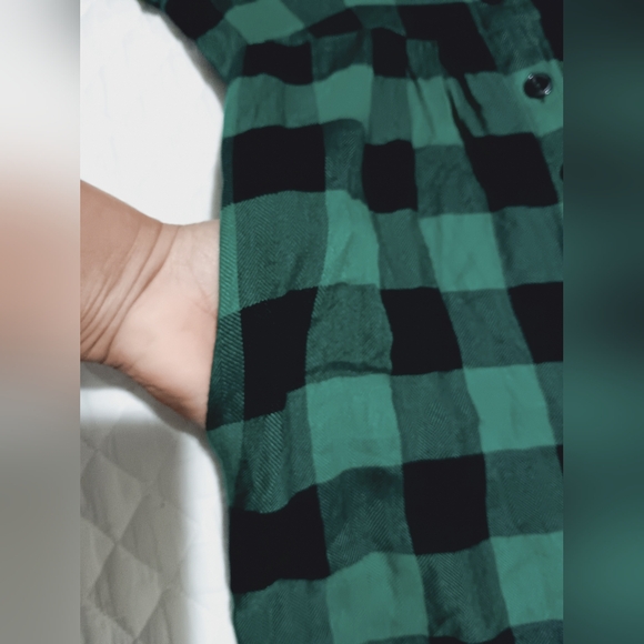 Coldwater Creek Green and Black Plaid Midi Dress 12P - Picture 9 of 11